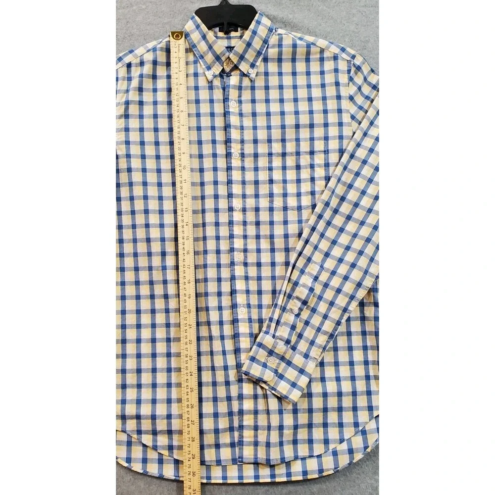 Lot of 2 J. Crew Plaid Button Down Shirts Medium Classic‎ / Slim Untucked